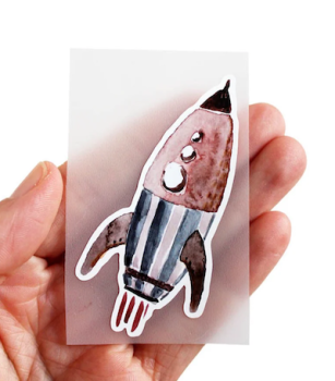 Bügelbild Rakete | Halfbird